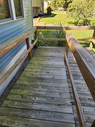 Ace Handyman Services Project Sand Wood Deck in Urbana, IL