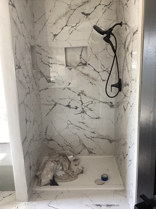 Ace Handyman Services Project Glass Shower Door in Central Illinois