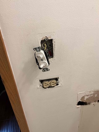 Bathroom Fan Outlet Installation in Warrenville, IL - Before