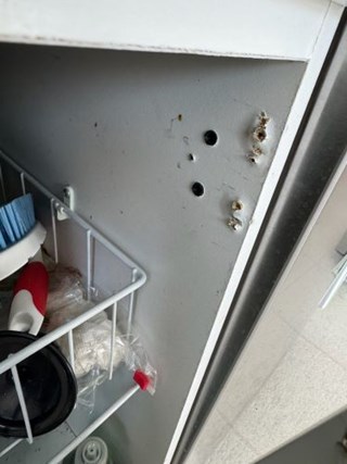 Cabinet Door Repair in Buffalo Grove, IL - Before