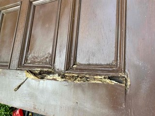 Front Door Restoration in Highland Park, IL - Before