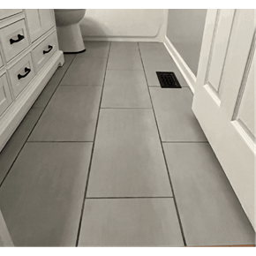 Bathroom ceramic flooring Ace Handyman Services Project in Palatine, IL
