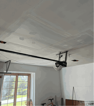 Garage ceiling patchwork and painting  in Schaumburg, IL