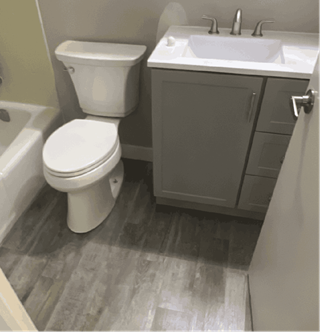 Cabinet and bathroom flooring replacement in Palatine, IL