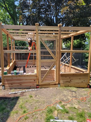 Custom Cedar Garden Enclosure in Shaumburg, IL