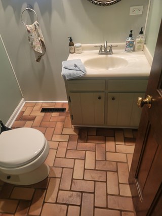 Powder Room Remodel in Mount Prospect before