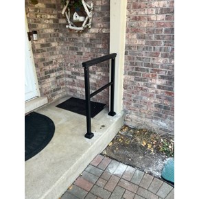 Exterior handrail installed in Mundelein IL 