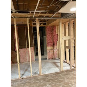 Basement framing in Barrington IL 