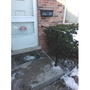 Ace Handyman Services of Lincoln Way installed an exterior handrail 