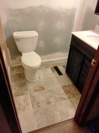 Ace Handyman Services of Lincoln Way Replace Floor and Vanity after