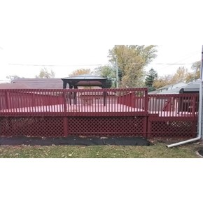 Ace Handyman Services of Lincoln Way Power Washed and painted a deck