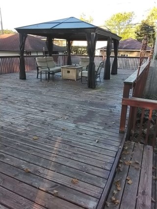 Ace Handyman Services of Lincoln Way Deck Pressure Wash and Painting before