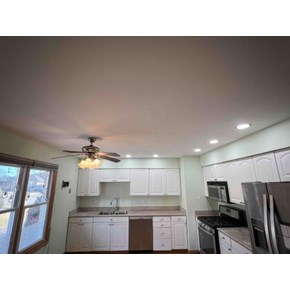 Ace Handyman Services of Lincoln Way repaired, painted and installed can lighting 