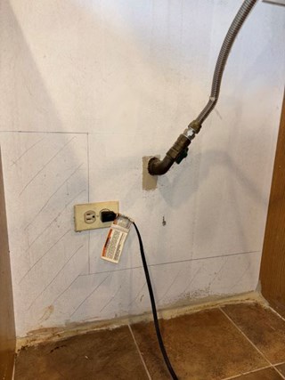 Ace Handyman Services of Lincoln Way moved outlet and gas line to accommodate new stove before