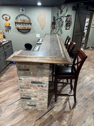 Ace Handyman Services of Lincoln Way fabricated and installed a bar top after