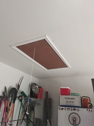 Ace Handyman Services Replaced Garage access attic stairs after