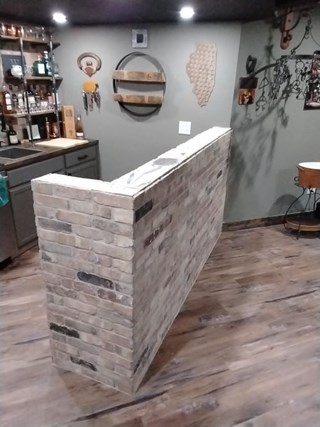 Ace Handyman Services of Lincoln Way fabricated and installed a bar top before