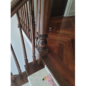 Ace Handyman Services of Lincoln Way repaired a newel after
