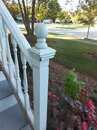 Ace Handyman Services of Lincoln Way repaired an exterior hand rail and cap before