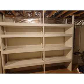 Ace Handyman Services of Lincoln Way re-enforced, repaired and re-painted garage shelving