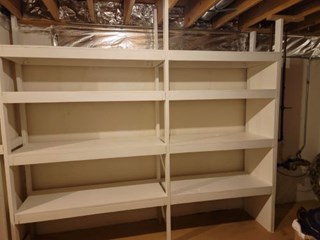 Ace Handyman Services of Lincoln Way Replaced and painted garage shelving after