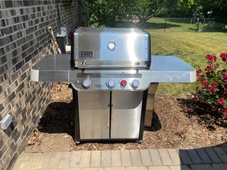 Ace Handyman Services of Lincoln Way replaced a pedestal grill with a new Weber Gas grill, including the gas line after