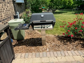 Ace Handyman Services of Lincoln Way replaced a pedestal grill with a new Weber Gas grill, including the gas line before