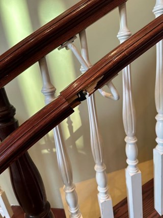 Ace Handyman Services of Lincoln Way repaired handrail before
