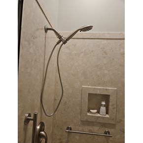 Ace Handyman Services of Lincoln Way replaced a shower head with a handheld shower head