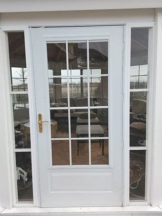 Ace Handyman Services of Lincoln Way repaired a door to remove the gap at the top