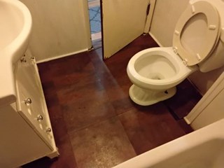 Ace Handyman Services of Lincoln Way replaced sub floor, flooring, toilet and painted a bathroom before
