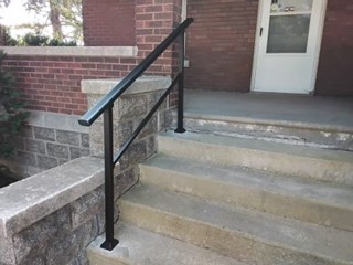 Ace Handyman Services of Lincoln Way installed an exterior handrail after