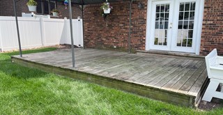 Ace Handyman Services of Lincoln Way deck power wash and stain before