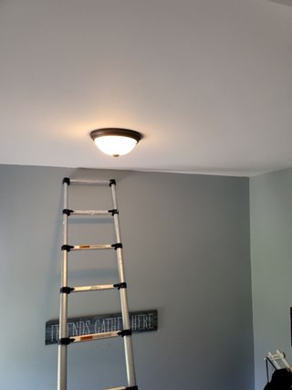 Ace Handyman Services of Lincoln Way replaced a light to a ceiling fan before