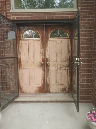 Ace Handyman Services of Lincoln Way painted a door before