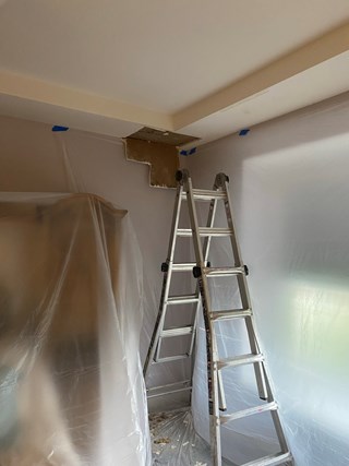 Ace Handyman Services of Lincoln Way drywall repair and paint before