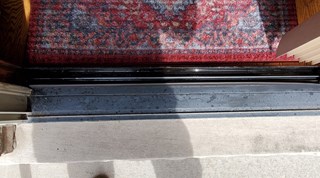 New Lenox Sliding Glass door track repair after