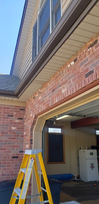 Ace Handyman Services of Lincoln Way garage before trim