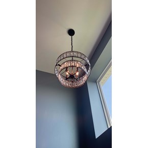 Ace Handyman Services of Lincoln Way Installed a entry way Chandelier 
