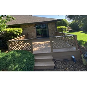 Ace Handyman Services of Lincoln Way power washed and stained a deck