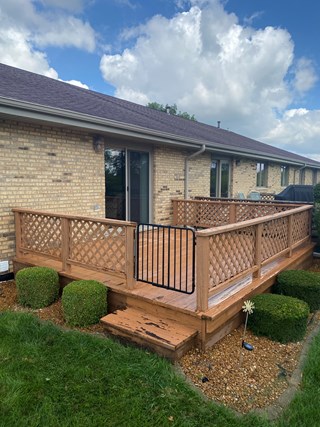 Ace Handyman Services of Lincoln Way deck power wash and stain before