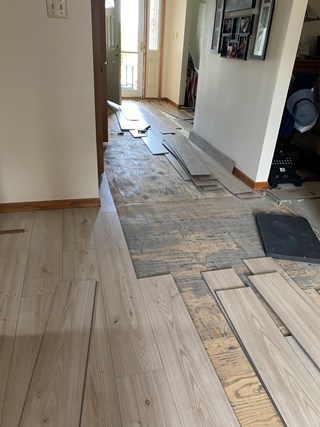 Ace Handyman Services of Lincoln Way flooring replacement before