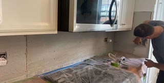 Ace Handyman Services of Lincoln Way installed a kitchen backsplash before