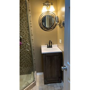 Ace Handyman Services of Lincoln Way painted a bathroom and replaced a vanity