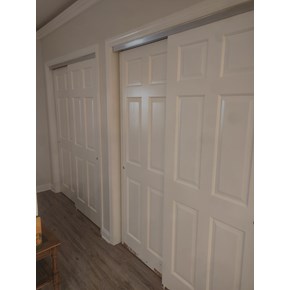 Ace Handyman Services of Lincoln Way re-installed track and doors