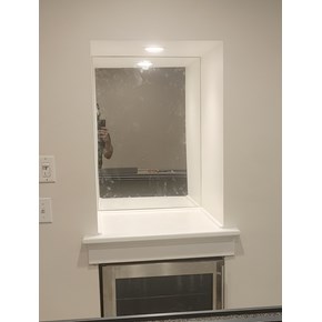 Ace Handyman Services of Lincoln Way mounted a mirror in a bar nook