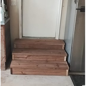Ace Handyman Services of Lincoln Way built up garage stairs 