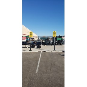 New Lenox parking lot sign repair