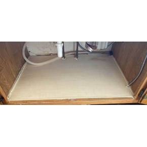 Ace Handyman Services of Lincoln Way replaced the inside of the kitchen sink base cabinet after water damage