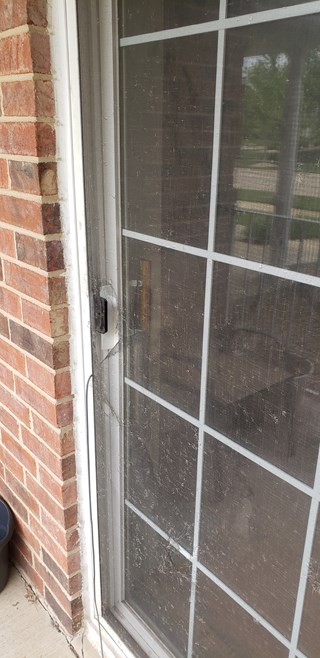 Ace Handyman Services of Lincoln Way screen door replacement before